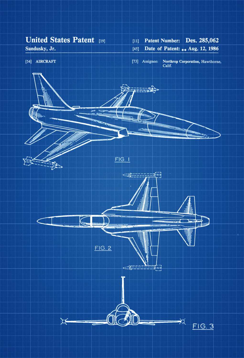 Vintage Northrop Aircraft Logo - Northrop F-20 Tigershark Aircraft Patent – Vintage Airplane ...