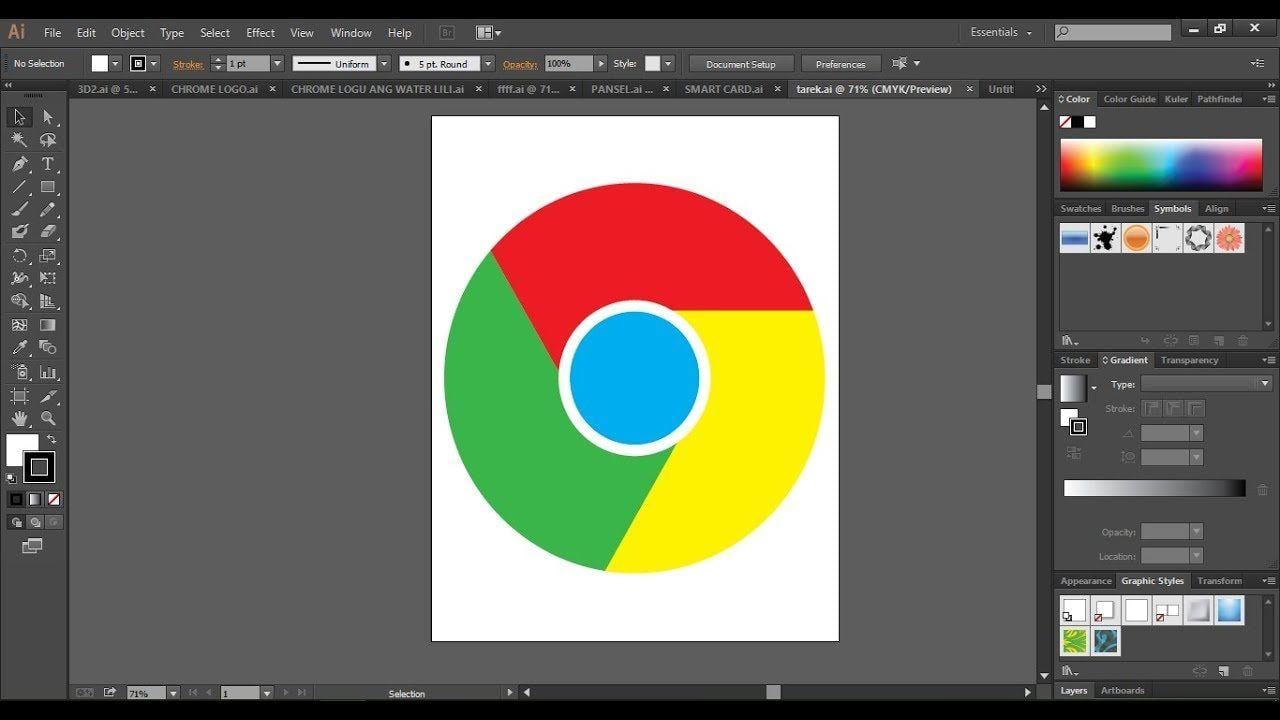Official Google Chrome Logo - how to art a google chrome official logo - YouTube