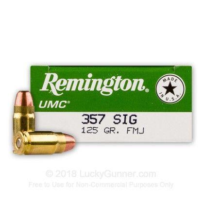 Remington Ammo Logo - 357 Sig Ammo For Sale - 125 gr MC - Reloadable Remington Ammo Online