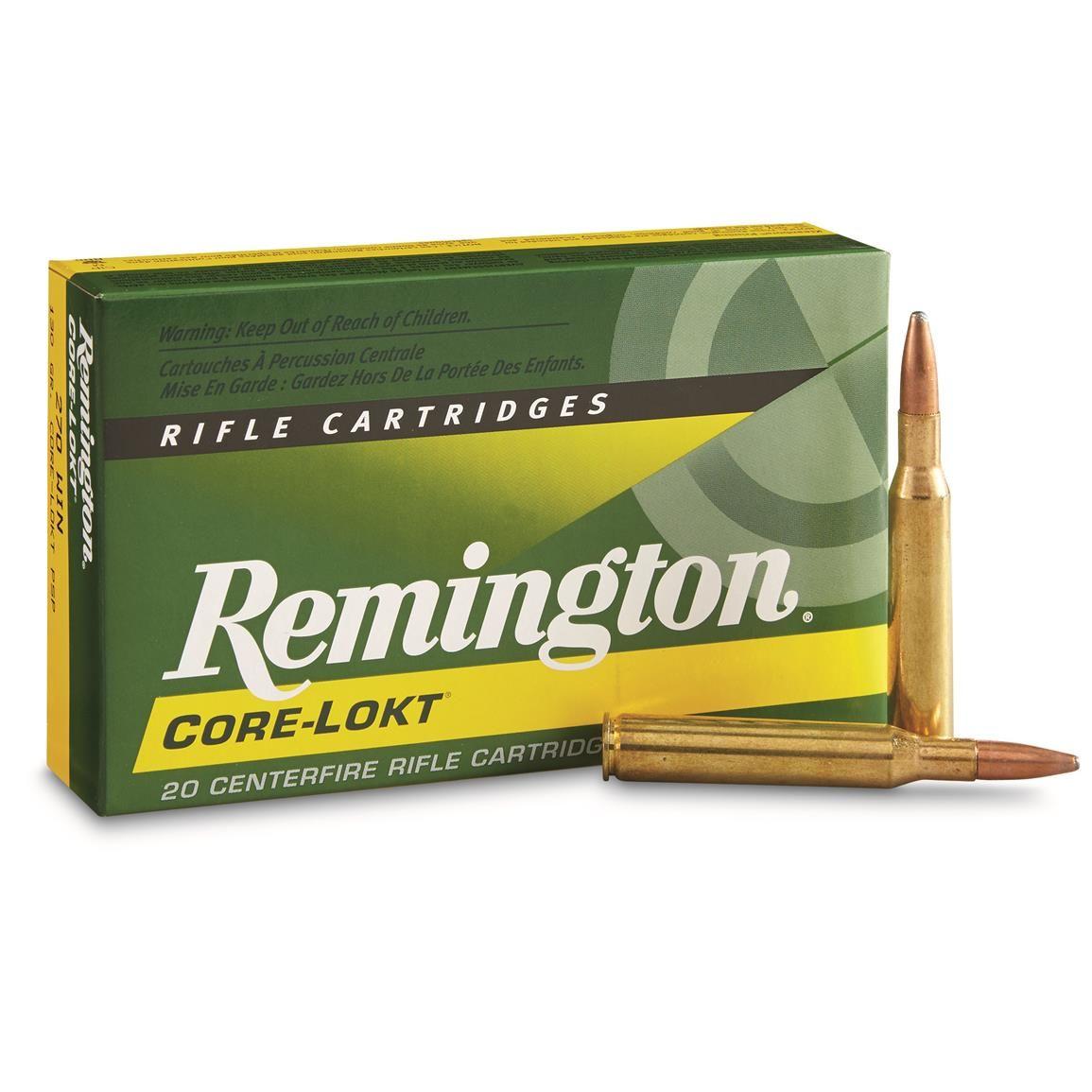 Remington Ammo Logo - Remington, .270 Winchester, PSP Core-Lokt, 130 Grain, 20 Rounds ...