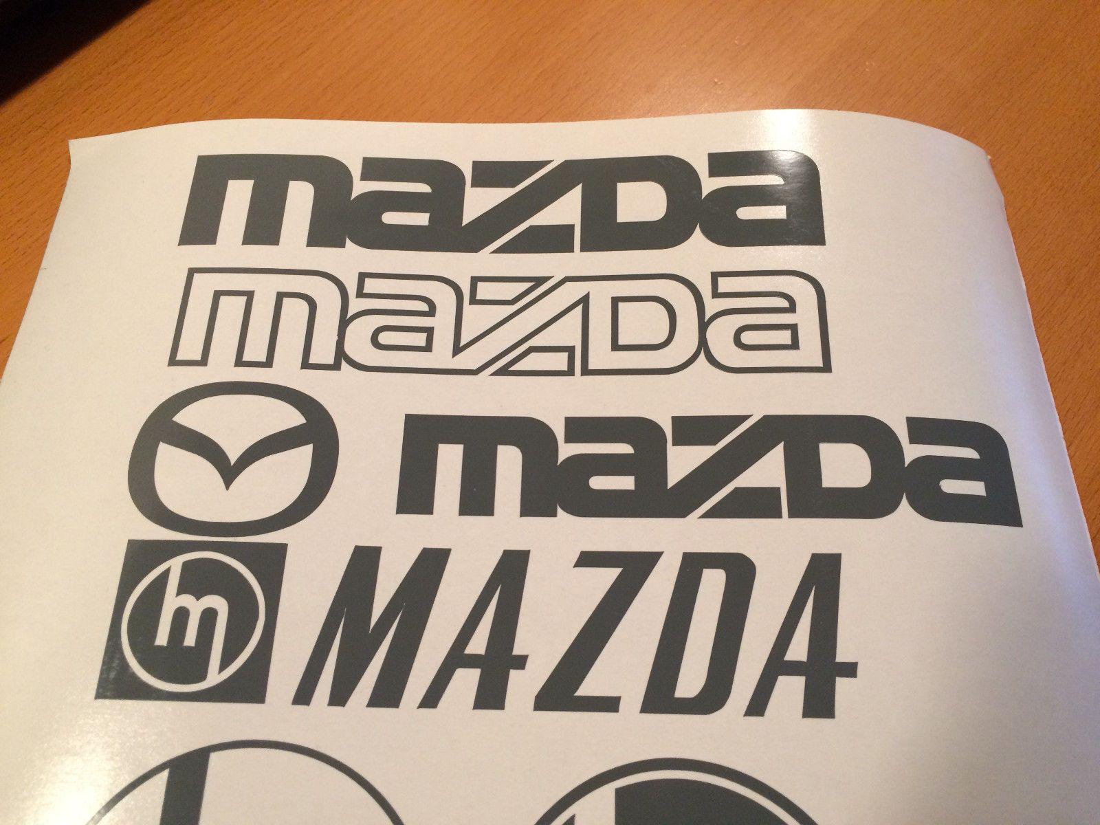 Mazda Vintage Logo - Great Mazda Miata Front bumper logo; like OEM decal, vintage styles ...
