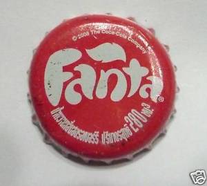 Fanta Strawberry Logo - FANTA STRAWBERRY Soda Bottle Cap Crown THAILAND 2008 280ml Metal ...
