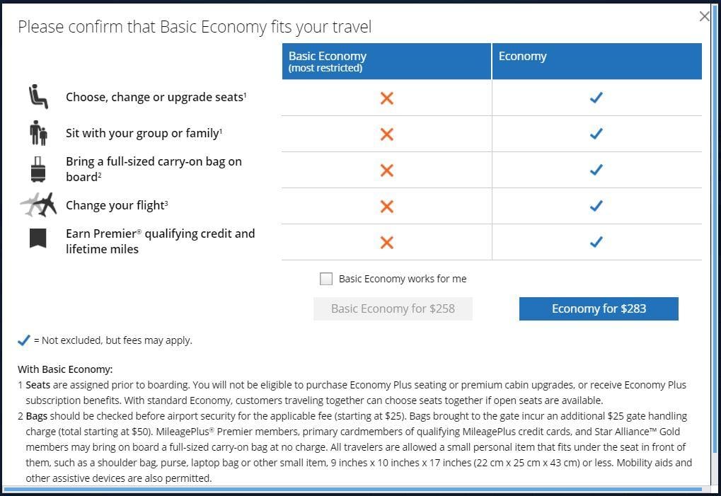 United Basic Economy Logo - How to avoid United Basic Economy
