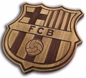 Wood Logo - Barcelona Football Club Logo Wood Carving Crest Wall