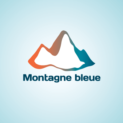 Pink and Blue Mountains Brand Logo - Montagne bleu - blue mountain | Logo Design Gallery Inspiration ...