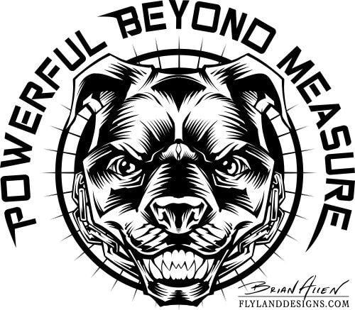 Pitbull Black and White Logo - Pitbull Logo Design - Flyland Designs, Freelance Illustration and ...