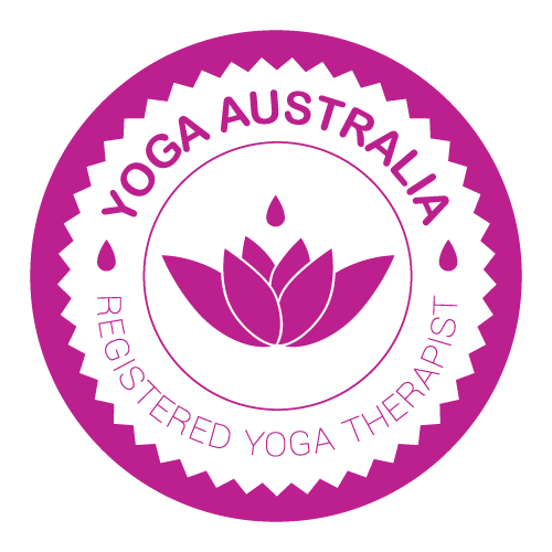 Pink and Blue Mountains Brand Logo - Yoga Therapy Blue Mountains & Penrith | Glenbrook Yoga Space