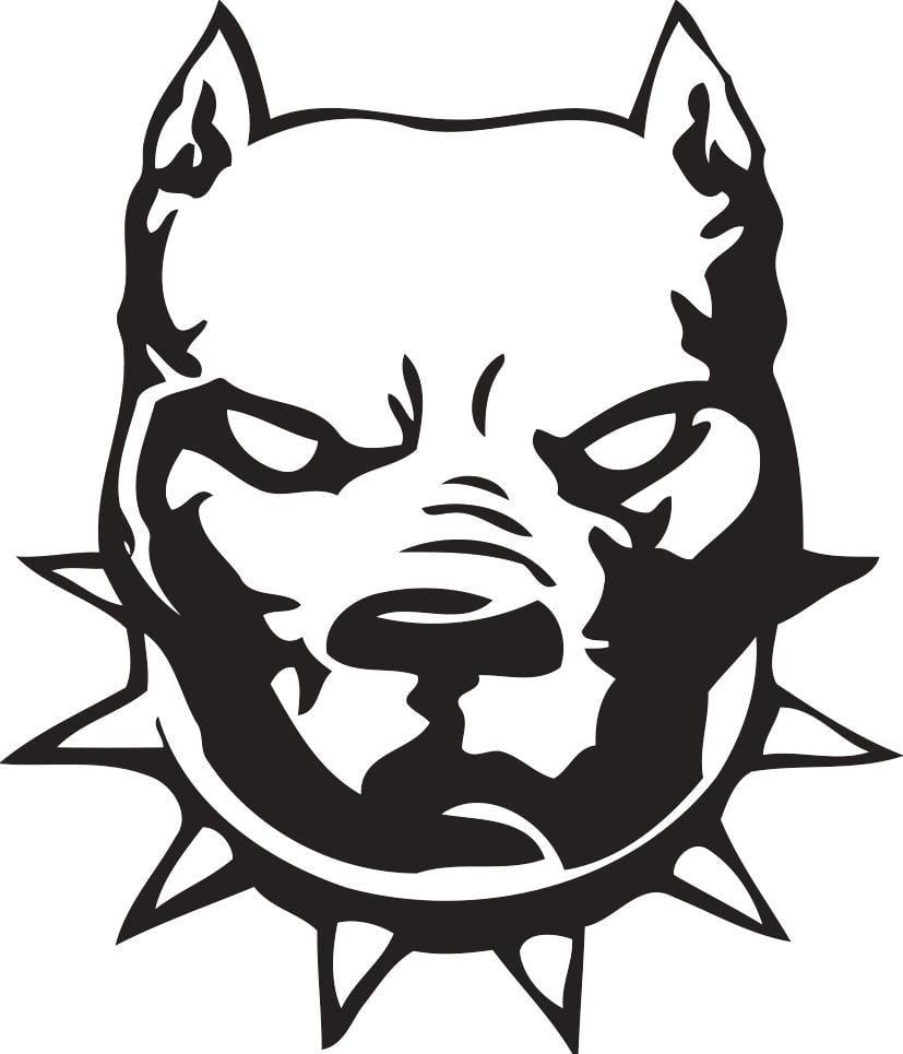 Pitbull Black and White Logo - LogoDix