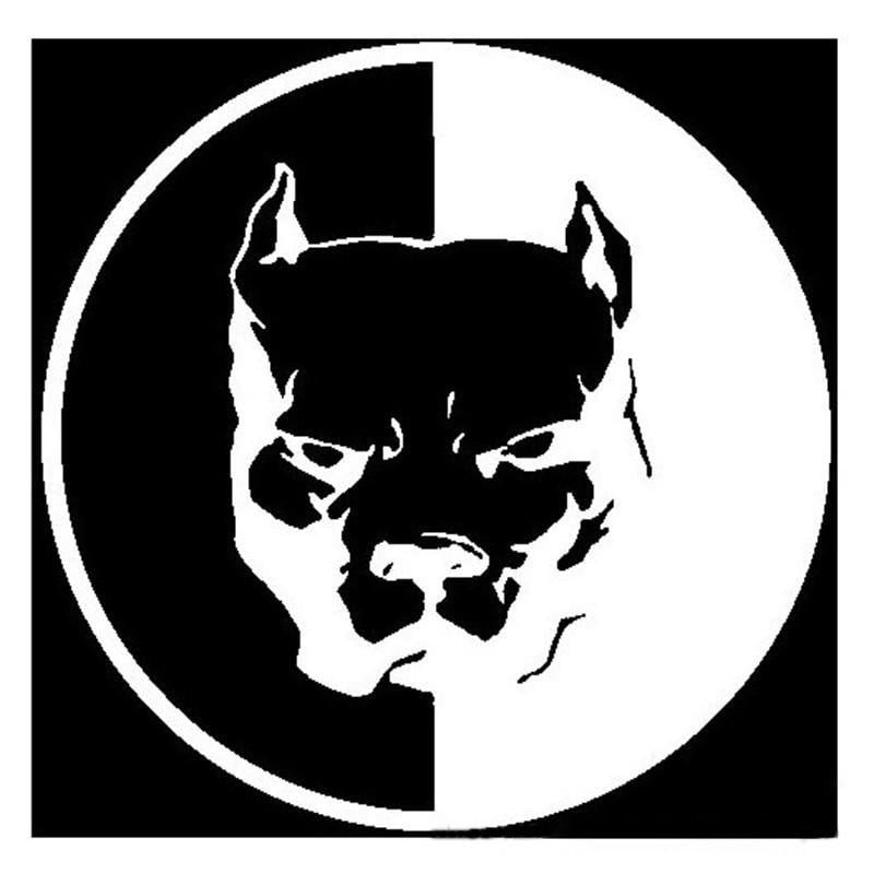 Pitbull Black and White Logo - Stylish Black and White Pit Bull Car Sticker *LIMITED SUPPLY ...
