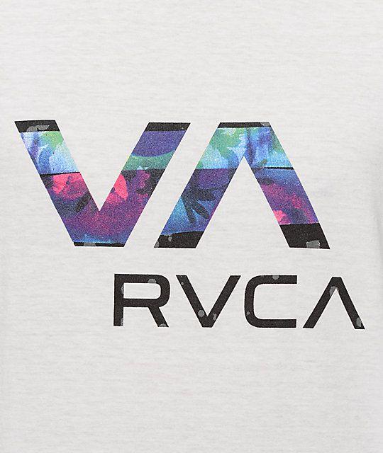 RVCA VA Logo - RVCA Chopped VA Off White T Shirt