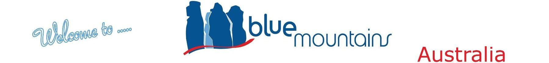 Pink and Blue Mountains Brand Logo - Your Complete Blue Mountains Guide. Visit the Blue Mountains