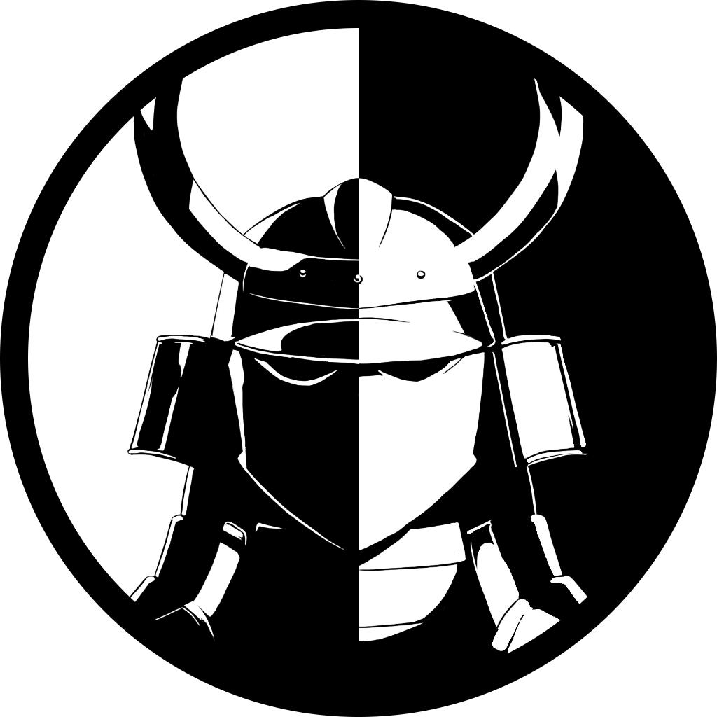Black and White Ninja Logo - Black and White Bushido game addictive stealth ninja game