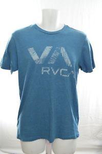 RVCA VA Logo - Men's RVCA Classic Large VA Logo Blue T-Shirt S | eBay