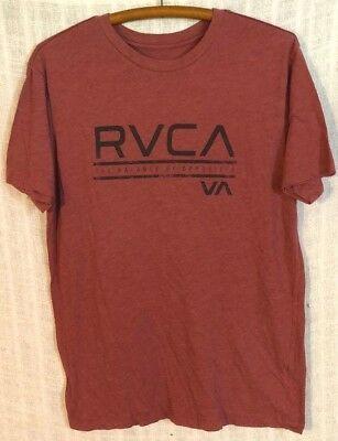 RVCA VA Logo - RVCA VA MEN'S Vintage Dye Burnt Orange & Black Logo Short Sleeve T
