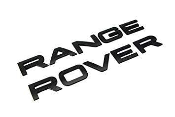 Ten Letter Logo - Matte Black Finish Hood/Tailgate 3D Letter Stickers For Range Rover ...