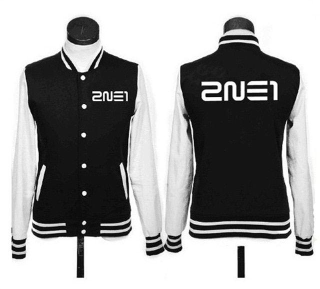 2NE1 Logo - 2016 kpop Kroea music group 2NE1 logo coat JACKET Fleece baseball ...