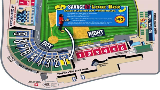 Reading Health System Logo - Fightins Introduce Brand New Savage 61 Loge Box, Increased Waitress