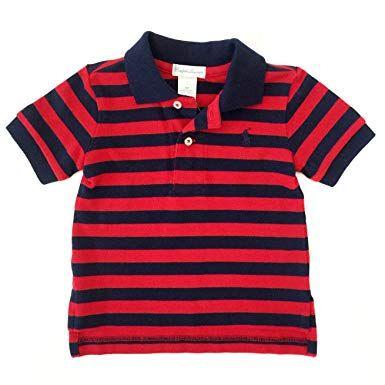 Red Polo Horse Logo - NEW Genuine RALPH LAUREN Baby Bous Striped Classic Mesh Polo Shirt ...