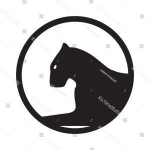 Black and White Panther Logo - Photostock Vector Black Panther Icon In Black Style Isolated On ...