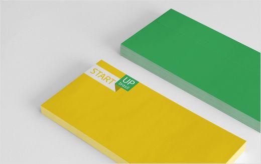 Green and Yellow BR Logo - Government Branding: Start Up Brasil - Logo Designer