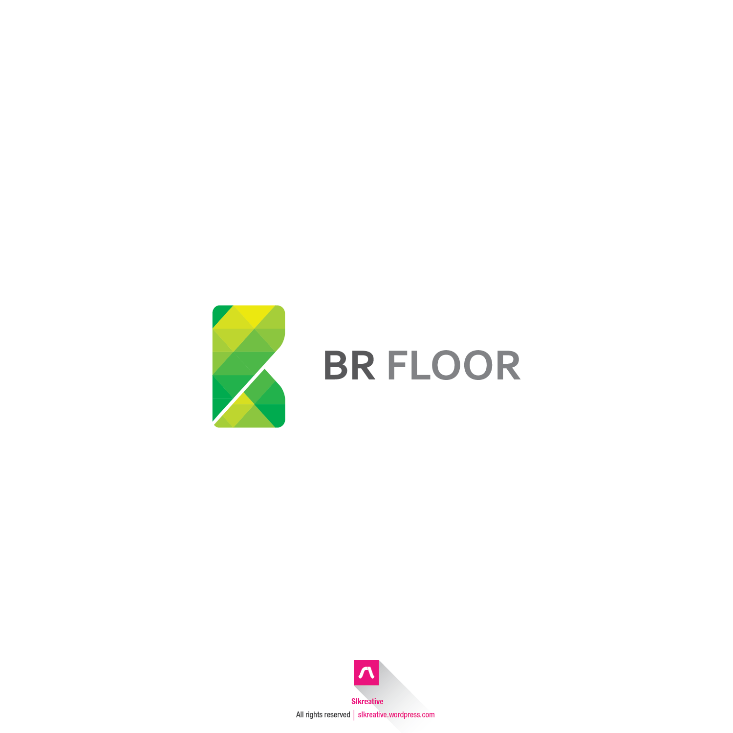 Green and Yellow BR Logo - Modern, Playful, Flooring Logo Design for BR Floor