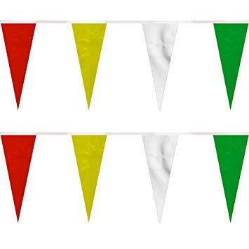 Green and Yellow BR Logo - Amazon.com : Red Yellow White Green String Icicle Pennants 110 Ft