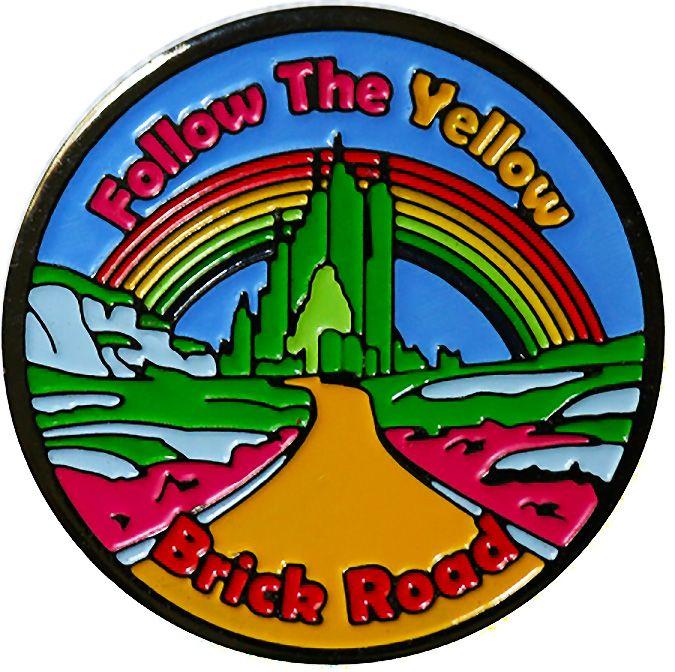Green and Yellow BR Logo - Follow the Yellow Brick Road Ball Marker & Magic Swirl Hat Clip