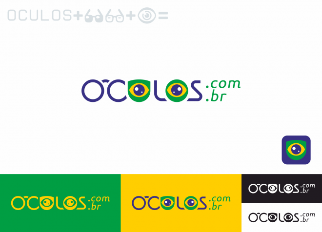 Green and Yellow BR Logo - DesignContest - oculos.com.br oculos-com-br