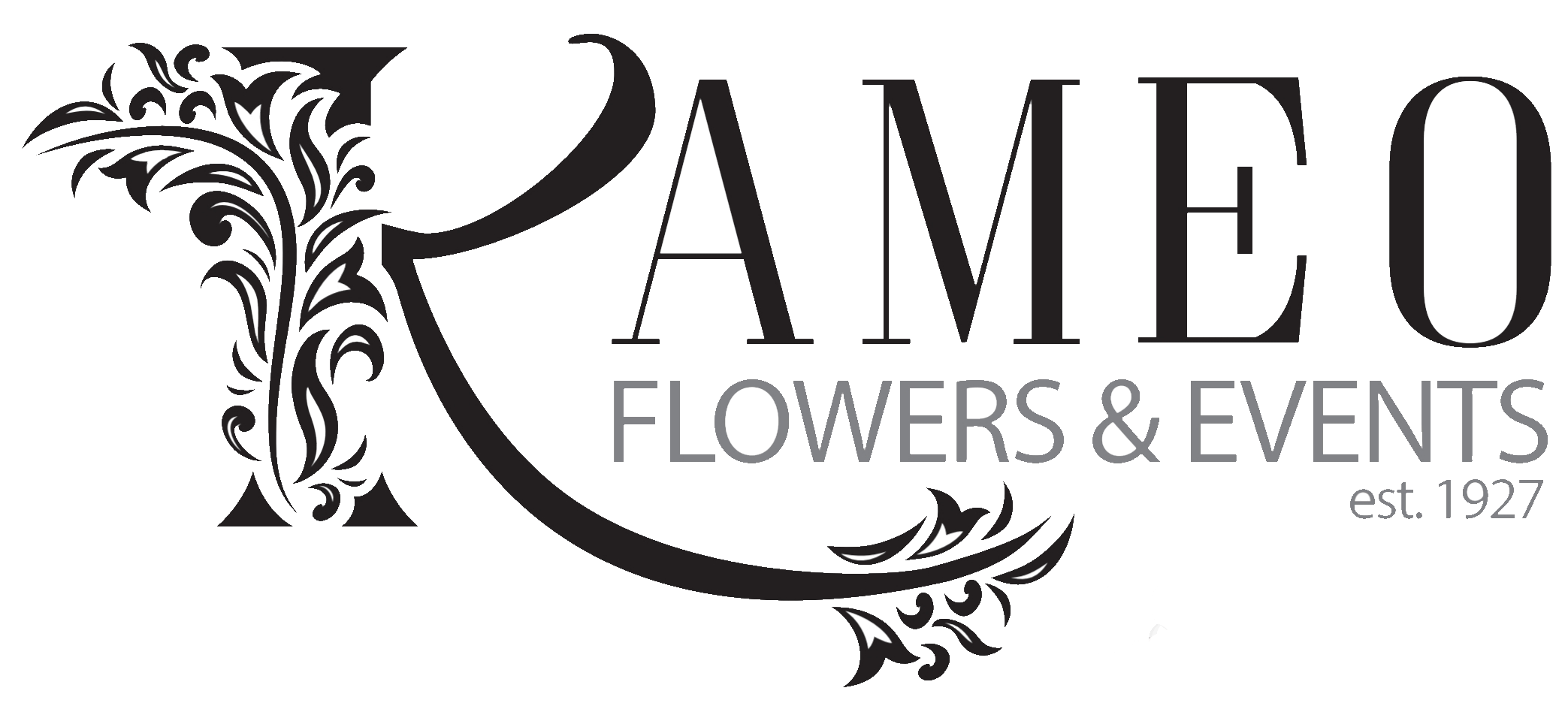 Flowers Black and White Logo - Yakima Florist - Flower Delivery by Kameo Flower Shop, Inc