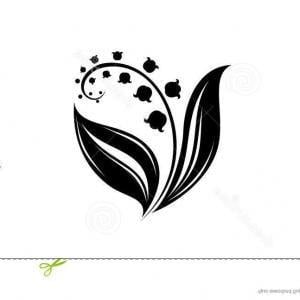 Flowers Black and White Logo - Lily Flower Clipart Black And White