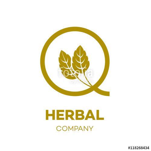 Gold and Green Logo - Letter Q logo Gold,Green leaf,Herbal,Pharmacy,ecology vector ...