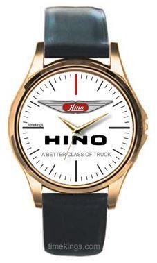Hino Trucks Logo - Hino Trucks old Logo Gold-Leather Watch
