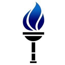Torch On Blue Oval Logo - The Blue Torch