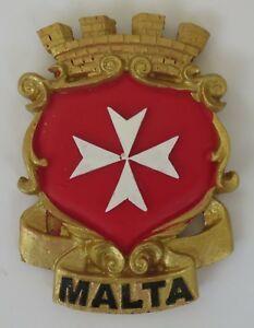 Red White Cross On Shield Logo - Knights Hospitaller St John Malta.Coat of Arms Resin Magnet Red ...