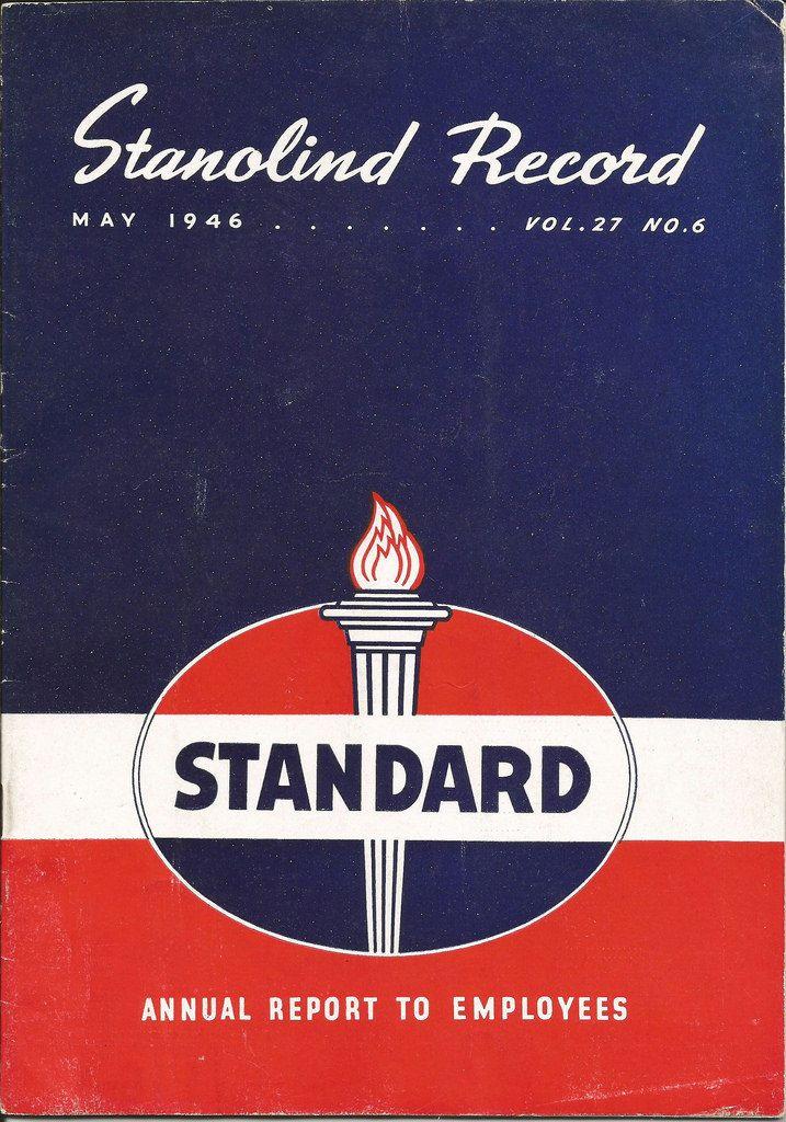Torch On Blue Oval Logo - Stanolind Record, May 1946 | The first appearance of the fam… | Flickr