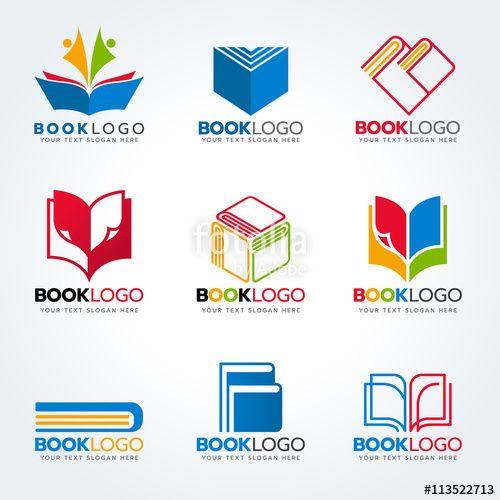 Book Logo - Book logo for education and business vector set design