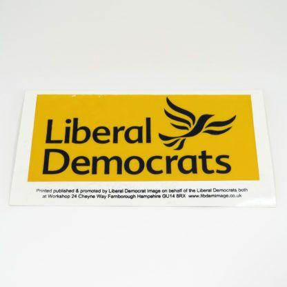 Orange Bird Black Car Logo - Yellow Car Sticker with Black Liberal Democrats and Bird - Lib Dem Image