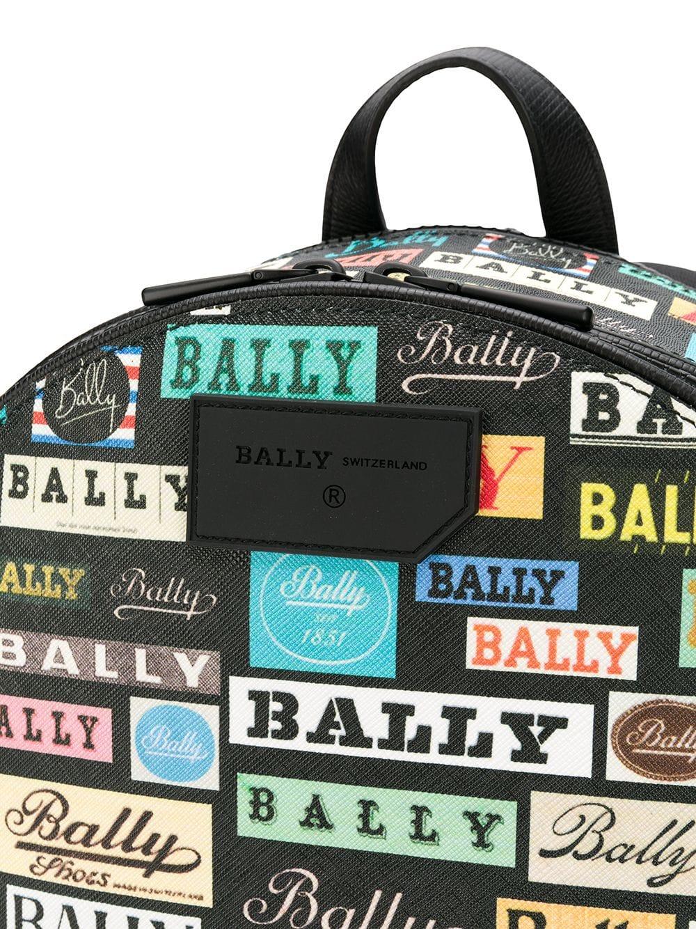 Bally Switzerland Logo - Bally logo print backpack 10 MULTIBLACK PVCZKQ