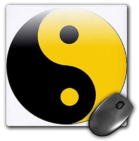 Ying Yang Black and Yellow Logo - Amazon.com : 3dRose LLC 8 x 8 x 0.25 Inches Mouse Pad, Black and ...