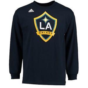 Galaxy Adidas Logo - LA Galaxy adidas Logo Set Long Sleeve T-Shirt - Navy | eBay