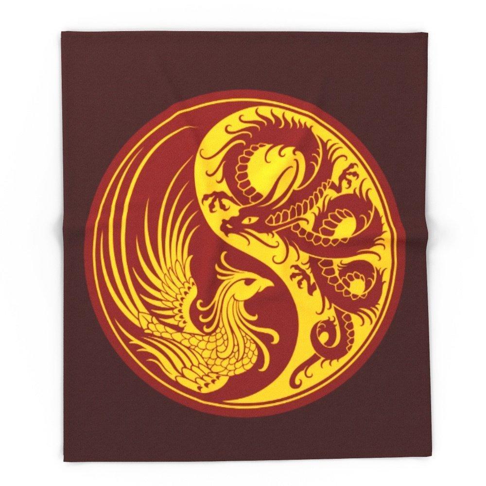 Ying Yang Black and Yellow Logo - Yellow And Red Dragon Phoenix Yin Yang 88