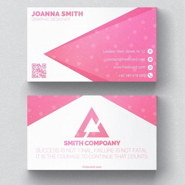 Pink Business Logo - Pink floral business card PSD file