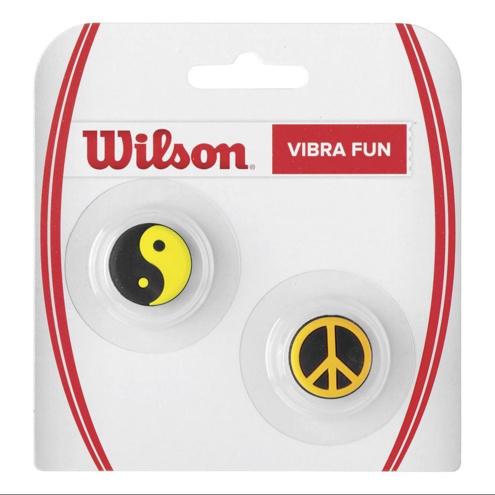 Ying Yang Black and Yellow Logo - Wilson Ying Yang + Peace Dampener 2 Pack - Black, Yellow