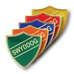 Red Green and Yellow Logo - Swyddog Shield School Badges Red, Green, Blue, Yellow, Orange | eBay