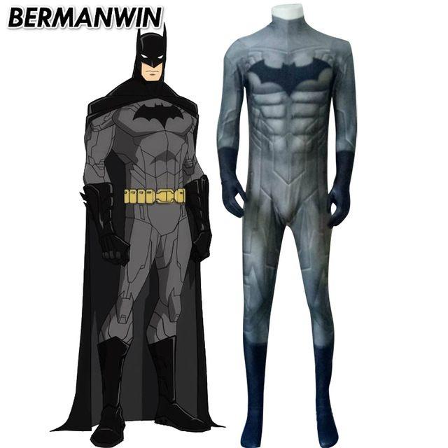 Batman New 52 Logo - BERMANWIN High Quality New 52 Batman costume Adult Men Spandex Lycra
