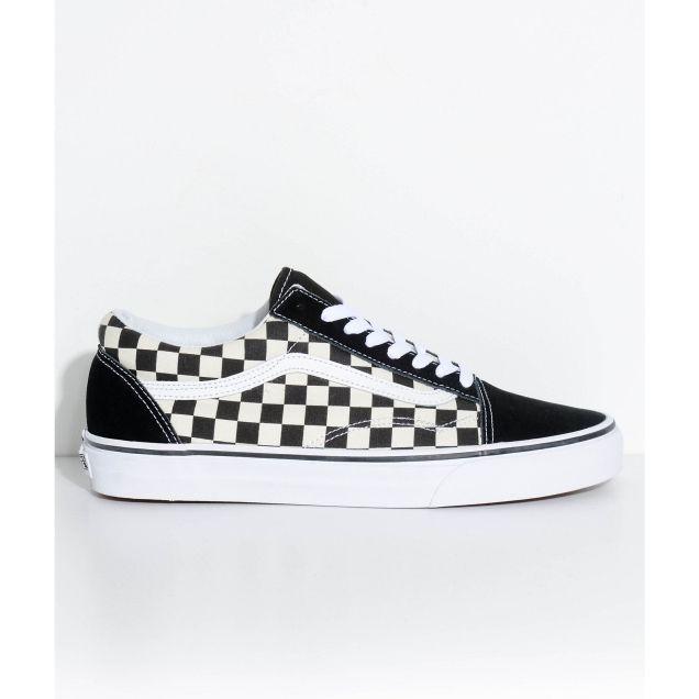 Checkered Vans Skateboard Logo - nike Vans Old Skool Black & White Checkered Skate Shoes N34s supra