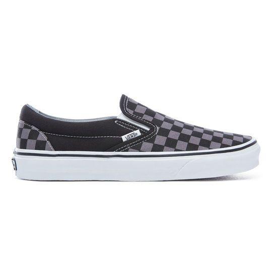 Checkered Vans Skateboard Logo - Checkerboard Classic Slip On Shoes