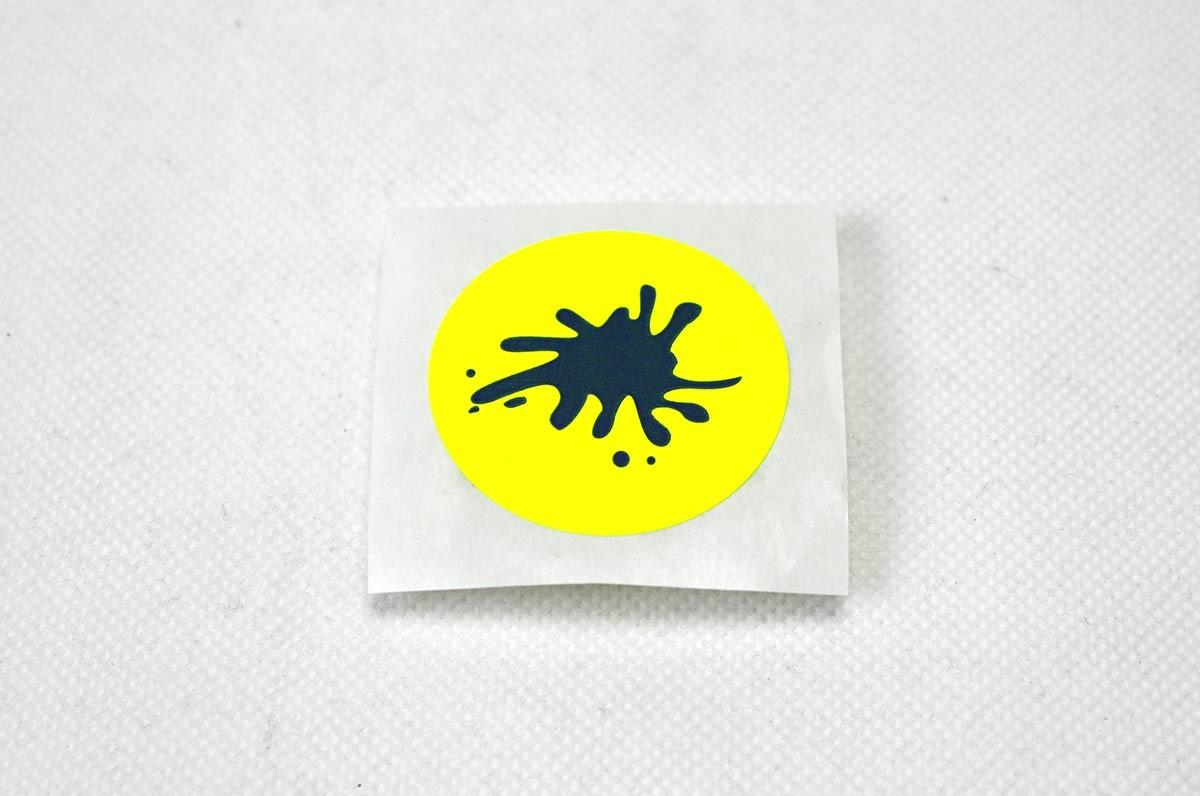 Black Yellow Square Logo - Print custom fluorescent non-weatherproof stickers with one standard ...
