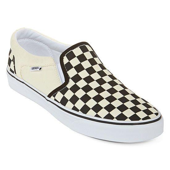 Checkered Vans Skateboard Logo - Vans® Asher Checkered Mens Athletic Skate Shoes