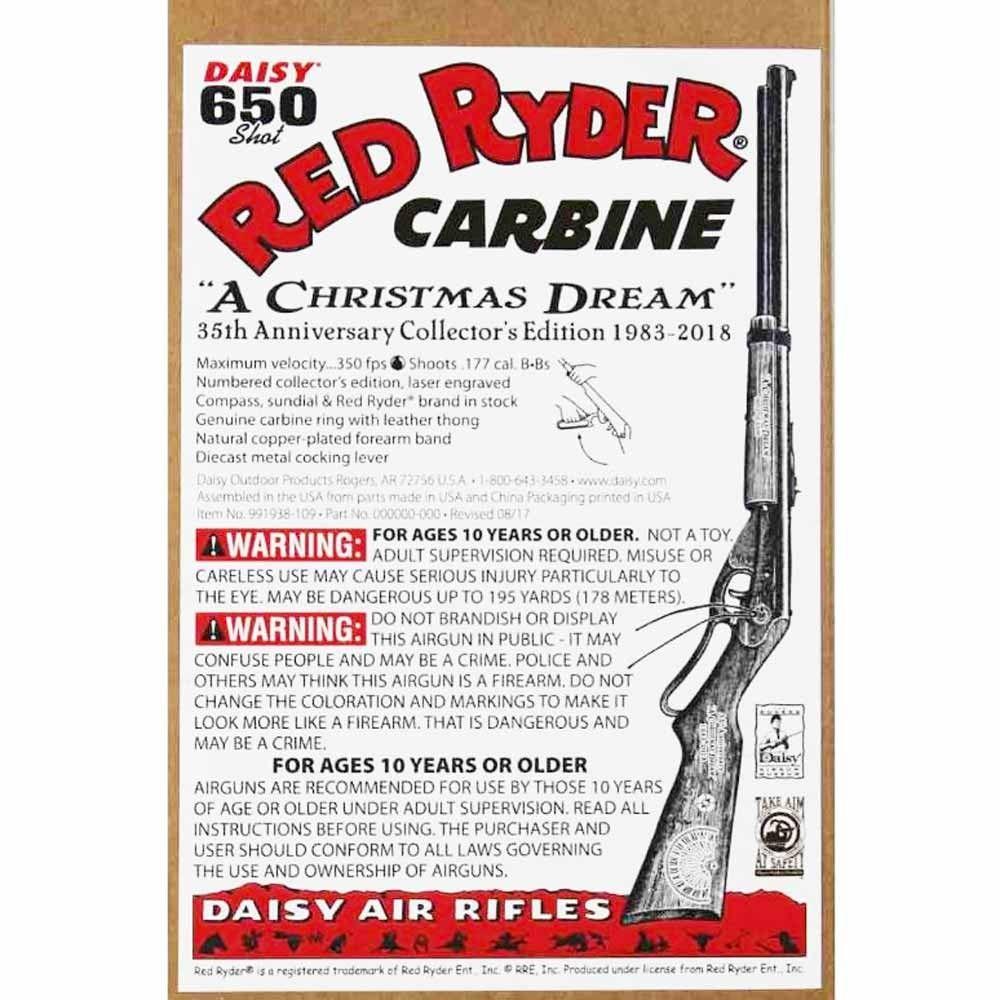 Red Rider BB Gun Logo - Daisy Red Ryder 35th Anniversary BB Gun from A Christmas Story